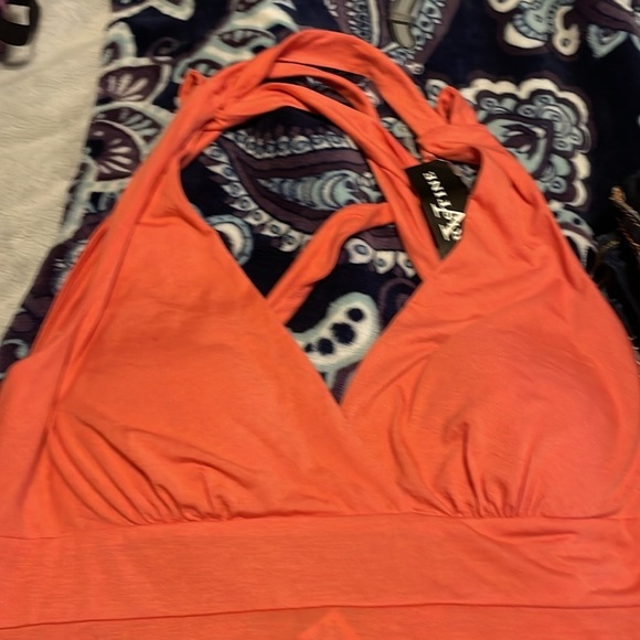 NWT Christine V Coral Maxi Dress Sz XL - Picture 6 of 7